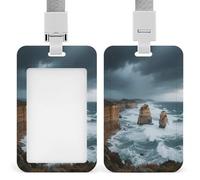 Porte-badge imprimé vertical pour douze apôtres - Convient pour bureau, école, carte d'identité, clé de proximité, permis de conduire, carte de permis et laissez-passer