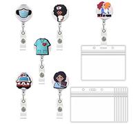 Porte Badge Infirmiere Pediatrie Retractable Badge Medecin Insigne Infirmière pour Infirmière Docteur Enseignants (Personnes)
