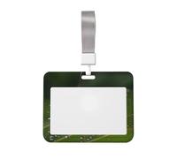 Porte-badge « Insects on Leaves » avec cordon de protection horizontal, coque rigide en ABS transparent pour le travail, le bureau, les événements