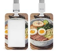 Porte-badge japonais Ramen en plastique rigide pour cartes de crédit et cartes de proximité