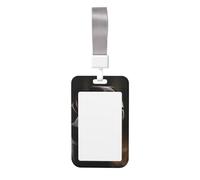 Porte-badge labrador noir avec cordon de séparation, étui de protection en plastique rigide étanche pour carte d'identité, pour enseignant, infirmière, médecin, bureau