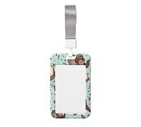 Porte-badge loutre avec cordon en plastique - Protecteur de carte d'identité avec fenêtre transparente - Pour infirmière, médecin, fournitures de bureau
