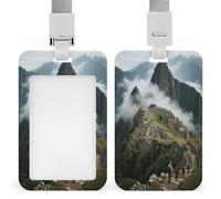 Porte-badge Machu Picchu Ancient City imprimé vertical pour bureau, école, carte d'identité, carte de proximité, permis de conduire, permis et laissez-passer
