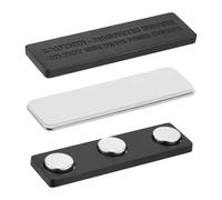 Porte-badge magnétique | Porte-badge magnétique puissant en néodyme avec face adhésive | Porte-badge d'identification réutilisable pour veste, revers chemise, uniforme, pour employés, salles de classe
