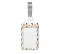 Porte-badge mignon avec cordon en plastique rigide avec motif cochon d'Inde