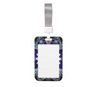 Porte-badge mignon - Imprimé mandala rectangulaire élégant vertical pour carte d'identité