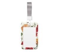 Porte-badge mignon - Motif floral - Élégant porte-badge vertical