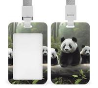 Porte-badge mignon panda en plastique rigide pour cartes de crédit et cartes de proximité