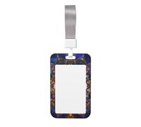Porte-badge mignon - Rectangle Mandala Art Print élégant vertical pour carte d'identité nominative titulaire