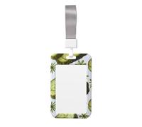 Porte-badge mignon - Sushi Dill Pickles Print élégant vertical pour carte d'identité