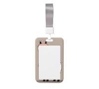 Porte-badge « No Drama Lama » avec lanière verticale en plastique rigide avec fenêtre transparente, étanche, pochette de protection tendance pour homme et femme