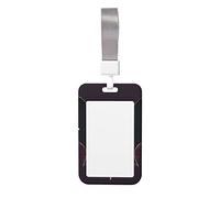 Porte-badge noir en forme de chauve-souris fantôme. Matériau ABS durable, affichage transparent de l'identification, convient pour le bureau, un événement, une réunion, une identification facile.