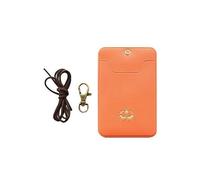 Porte-Badge Orange avec Cordon NOVAGO - Double Compartiment - Étui Carte & Badge - Format 10,5 x 7 cm