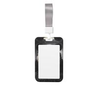 Porte-badge panda dans l'eau - Étui protecteur en polycarbonate transparent avec lanière verticale pour carte pour bureau, école