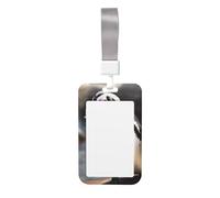 Porte-badge pingouin africain avec cordon détachable, étui de protection en plastique rigide étanche pour carte d'identité, pour enseignant, infirmière, médecin, bureau