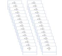 Porte Badge Plastique -50 Pcs, Horizontal Transparent avec Clip et Épingle, Nominatifs Étiquette