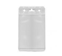 Porte badge plastique souple vertical - Lot de 100-2 formats: 86x54mm / 98x67mm (86x54mm)