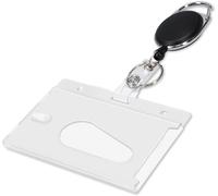 Porte-Badge Porte-Badge Enrouleur Rétractable Avec Porte-Clés Yoyo Et Clip Ceinture Mousqueton Infirmier Ouvrier Étudiant