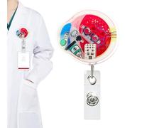 Porte Badge,Porte Badge Rétractable - Clip Rétractable Pour L'Accrochage Et L'Organisation Pour Le Personnel Médical Dans Les Lieux De Travail Écoles Conférences Et Hôpitaux