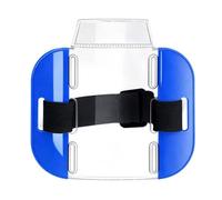 Porte-Badge pour Bras Manchette Transparente | Brassard Porte-Ticket Avec Sangle Élastique Réglable Et Boucle pour le Ski, les Sports de Montagne, le Rafting et les Bleu