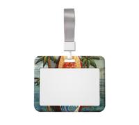 Porte-badge pour carte de surf imprimé 10,2 x 7,6 cm, porte-badge vertical étanche