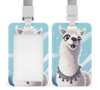 Porte-badge pour carte de travail avec lanière et bobine de porte-cartes, porte-clés lama, protecteur pour bureau, employé, personnel, infirmières