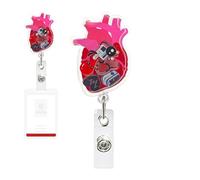 Porte-badge pour carte d'identité - Clip rétractable et extensible - Bobines de badges pour hôpitaux, conférences, infirmières, chirurgiens, médecins, personnel scolaire et utilisation sur le