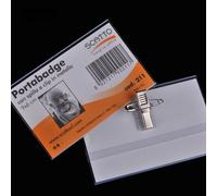 Porte-Badge Pour Carte D'identité, Lot De 10 Pièces, Poitrine Transparente, Porte-Badge, Porte-Nom, Carte De Travail Du Personnel, Étui Pour Carte D'identité D'infirmière, Manches