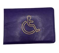 Porte-badge pour personne handicapée avec hologramme Bleu