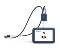 Porte-badge Premium Rétractable avec Sangle, Boucle de Sécurité, Porte-badge Horizontal en Silicone Souple pour Personnel de Bureau, Infirmiers, Enfants Bleu