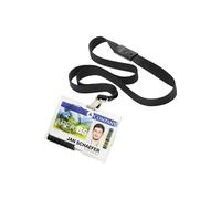 DURABLE Porte-carte Pushbox Mono – Sécurité 54 x 87 mm avec lacet textile – Lot de 10