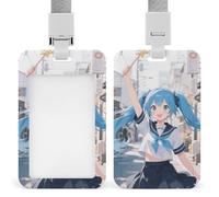 Porte-badge rétractable Anime_Girl_Star, porte-badge vertical avec cordon détachable, étui pour cartes d'identité, pour le personnel de sécurité, femmes et hommes.