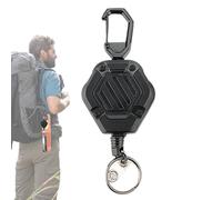 Porte-Badge rétractable avec - Bobine de Badge en Fil d'acier avec - Porte-clés Portable, Robuste et Multifonctionnel pour Les Amateurs de Plein air
