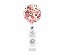 Porte-badge rétractable avec clip en métal pour infirmière, médecin, porte-badge rotatif en ABS pour la gestion des cartes, cordon extensible