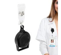 Porte-badge rétractable avec clip pour porte-badge d'identité, sac à dos, sac, porte-clés, poche, fournitures scolaires pour enseignants, étudiants