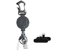 Porte-badge rétractable avec cordon rétractable - Accessoires pour porte-clés anti-chute pour activités telles que l'escalade en plein air
