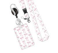 Porte-badge rétractable avec cordons rétractables et enrouleurs rétractables