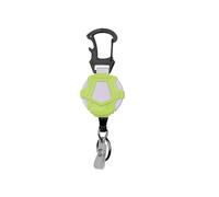 Porte-badge rétractable avec mousqueton en fil d'acier | Support de boucles en fil d'acier robuste avec cordon rétractable en acier de 90 cm, outil porte-clés d'extérieur