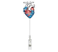 Porte-badge rétractable - Bobine pour étiquette de carte d'identité verticale | Clip résistant de 3,2 cm - Outil d'extension d'identification | Clip pour porte-bagages - Pour Inf