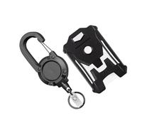 Porte-badge Rétractable Clip, Étui Carte PC ABS Noir | Protection Rigide pour Carte, Fixation Simple sur Paquet à Dos, Usage Bureau et Contrôle D'accès