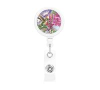 Porte-badge rétractable colibri fantaisie, support pour étiquette d'identité, rotation à 360°, convient pour bureau, école, hôpital