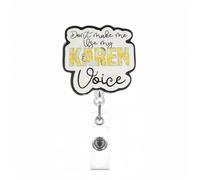 Porte-badge rétractable en acrylique avec clip de ceinture pour infirmière de bureau