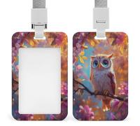 Porte-badge rétractable en forme de chouette sur une branche - Porte-carte de protection pour le travail, le bureau, les médecins, les infirmières