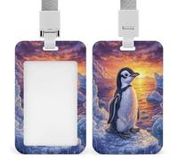 Porte-badge rétractable en forme de pingouin mignon avec clip pour le travail, le bureau, les médecins, les infirmières