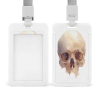 Porte-badge rétractable en forme de tête de mort humaine pour le travail, le bureau, les médecins, les infirmières