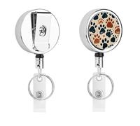 Porte-badge rétractable en métal robuste avec corde en nylon de 68,1 cm pour enseignant, infirmière, médecin, travailleur