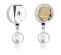 Porte-badge rétractable en métal robuste avec corde en nylon de 68,1 cm pour enseignant, infirmière, médecin, travailleur