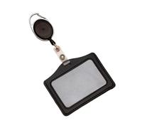 Porte-badge rétractable en plastique ABS noir, évolutif, for exposition d'infirmières et d'étudiants, en PU, for cartes de visite(Color 14)