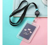 Porte Badge Rétractable En Plastique, Nouveau Dessin Animé À La Mode, Mignon Étui Porte Badge, Sangle De Cou, Lanière Carte D'identité De Bus Pour Les Écoles Et Les Entreprises, 2021