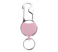 Porte-badge rétractable - Enrouleur robuste - Boîtier solide - Corde tissée en nylon enroulé - Porte-clés extensible - Porte-clés en corde de nylon rétractable